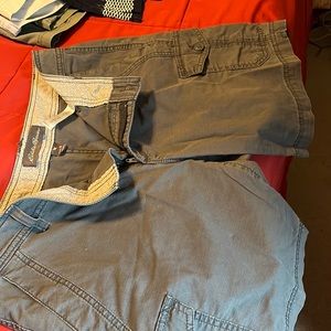 Eddie Bauer, dark gray shorts